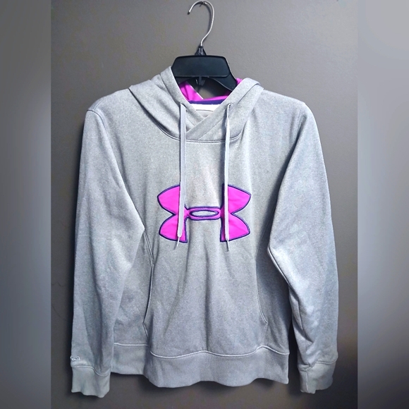 Under Armour Sweaters - Under Armour Gray Jacket with Purple Lining